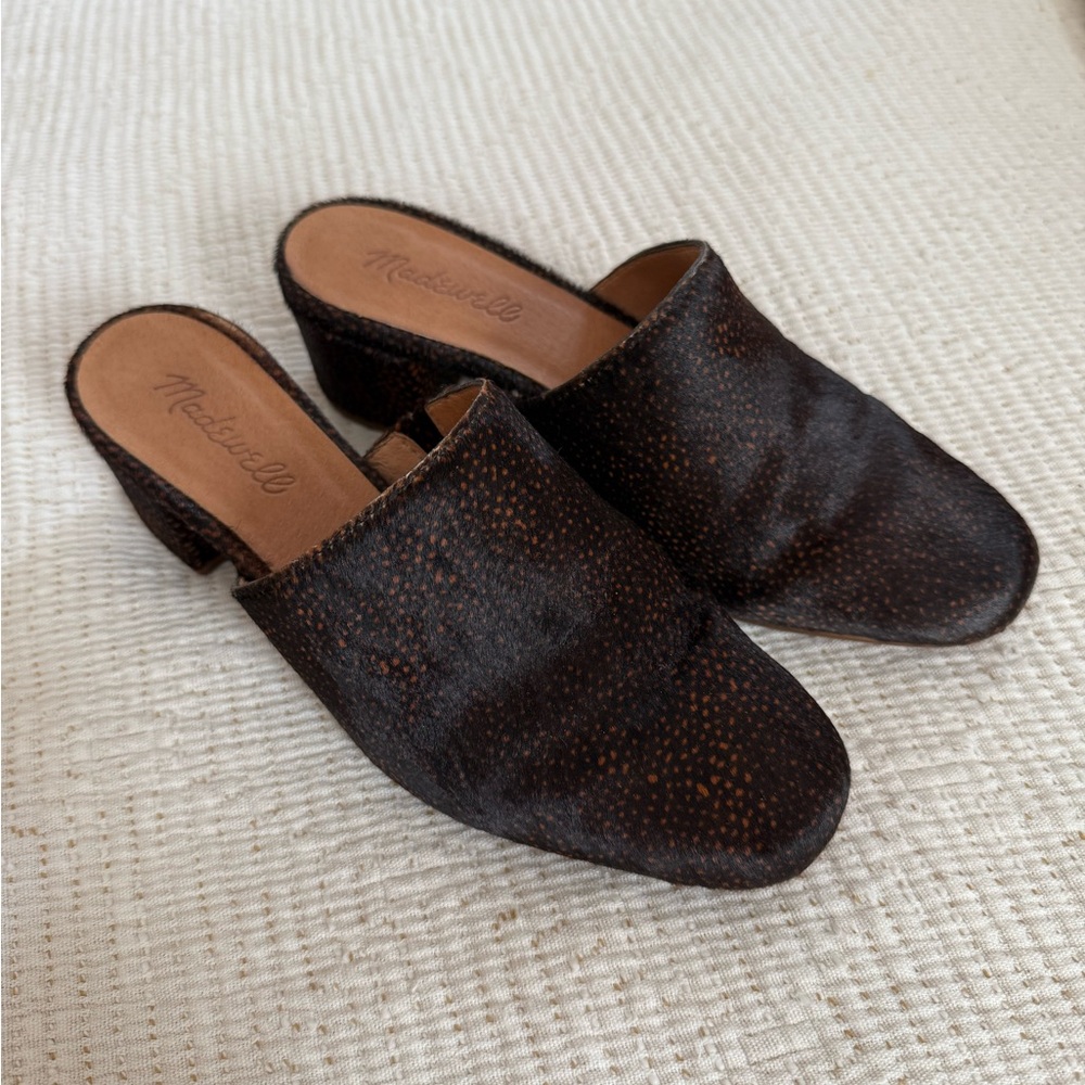 Madewell Walker Mules in Calf Hair EUC 6.5